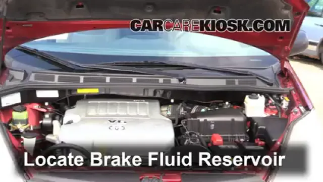 2008 Toyota Sienna CE 3.5L V6 Mini Passenger Van Brake Fluid Check Fluid Level